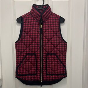 Red and Black Checkered Quilted Vest
